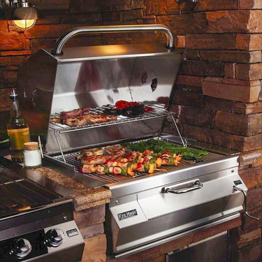 Fire Magic Legacy 30-Inch Built-In Smoker Charcoal Grill - 14-SC01C-A
